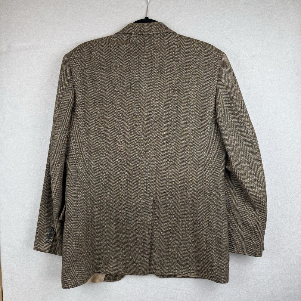 J Press Donegal Mist Handwoven Tweed Blazer Brown Herringbone Wool Cashmere 39R - Picture 10 of 16